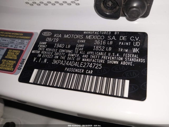 3KPA24AD4LE274725 KIA gammaii 1.6mpi+cvt