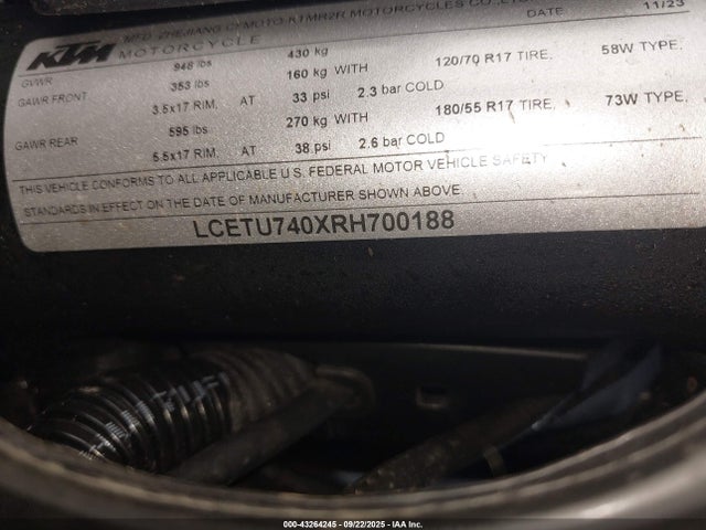 LCETU740XRH700188 KTM 790 Duke