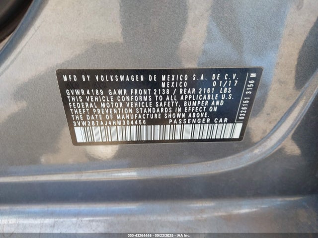 Volkswagen 1.4 tsi 2017 3VW2B7AJ4HM304456 Image 9