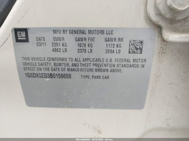 2011 CADILLAC STS 1G6DX6ED3B0156650 Photo 8