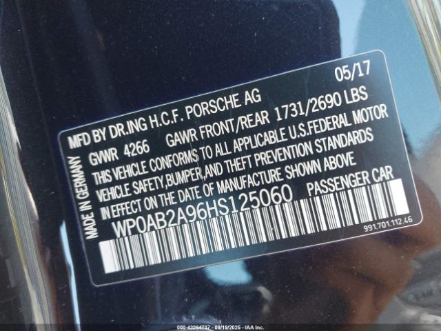 2017 PORSCHE 911 WP0AB2A96HS125060 Photo 8