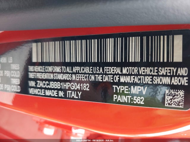 Jeep Renegade 2017 ZACCJBBB1HPG04182 Image 9