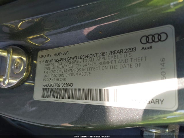 2016 AUDI A3 WAUB8GFF6G1055043 Photo 8