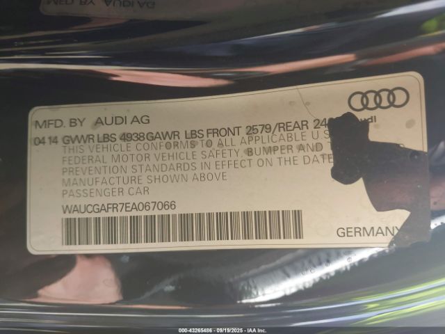 2014 AUDI S5 WAUCGAFR7EA067066 Photo 8