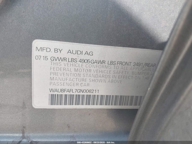 Audi A4 2016 WAUBFAFL7GN006211 Image 9