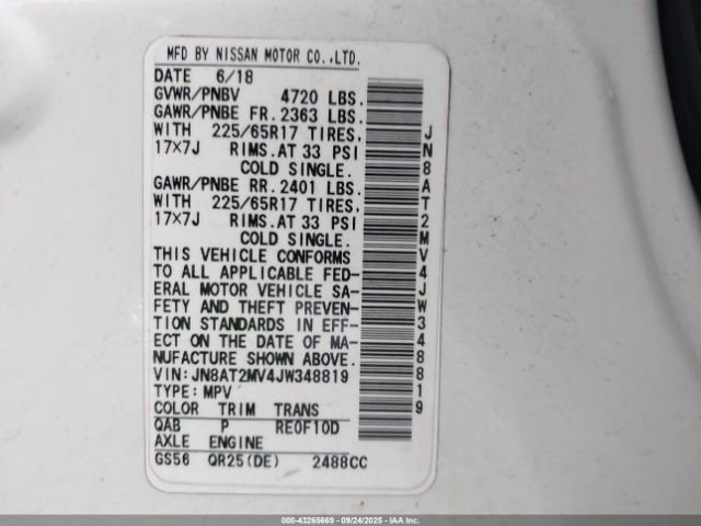 2018 NISSAN ROGUE JN8AT2MV4JW348819 Photo 8