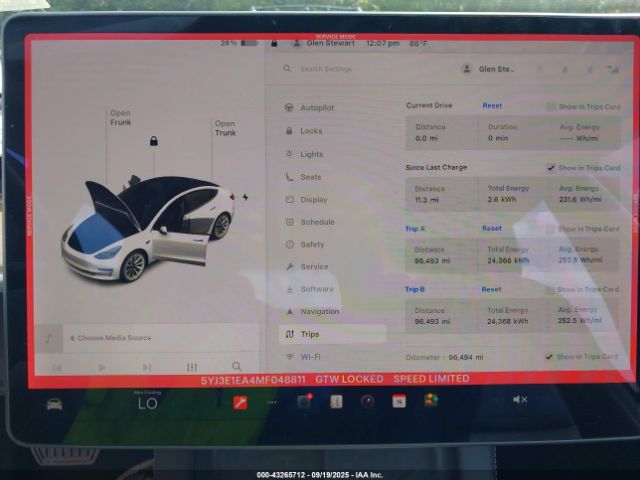 2021 TESLA MODEL 3 5YJ3E1EA4MF048811 Photo 6