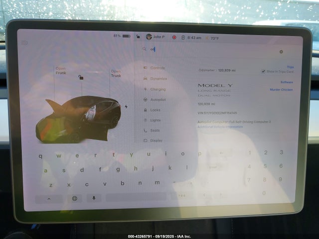 2021 TESLA MODEL Y 5YJYGDEE2MF154145 Photo 6