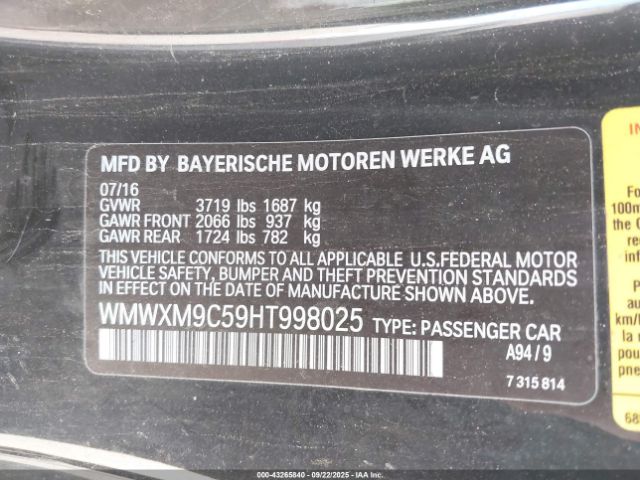 2017 MINI HARDTOP WMWXM9C59HT998025 Photo 8