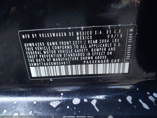 2019 VOLKSWAGEN GOLF GTI 3VW5T7AU2KM034817 Photo 8