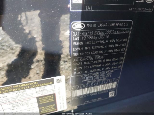 2020 LAND ROVER DISCOVERY SALRG2RV9L2421973 Photo 8