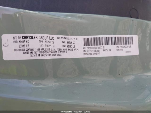 2013 FIAT 500C 3C3CFFDR0DT607715 Photo 8