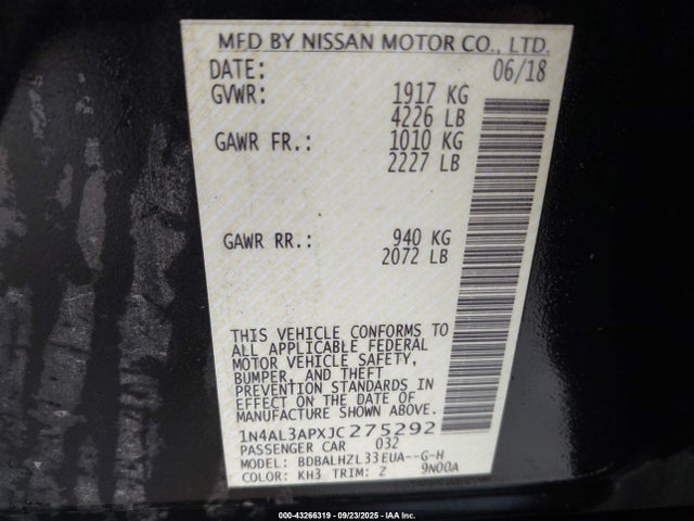 1N4AL3APXJC275292 Nissan 2018