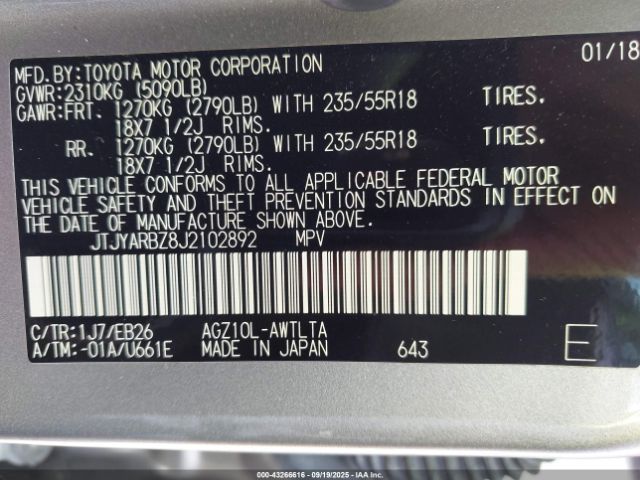 2018 LEXUS NX 300 JTJYARBZ8J2102892 Photo 8