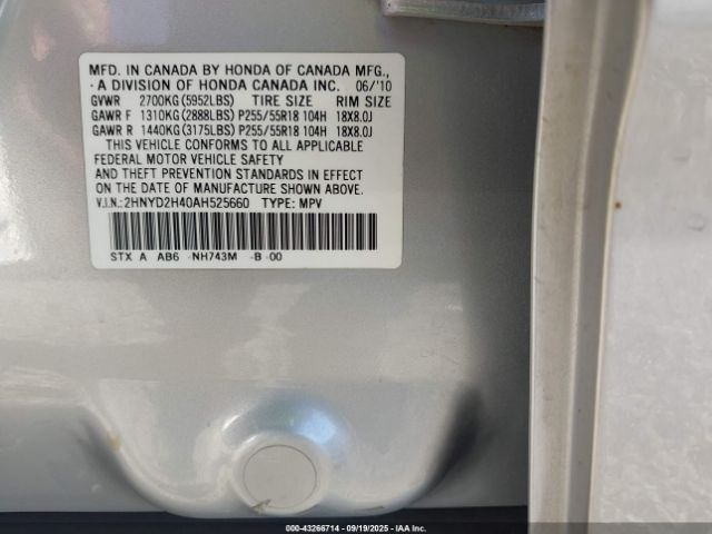 2010 ACURA MDX 2HNYD2H40AH525660 Photo 8
