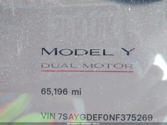 2022 TESLA MODEL Y 7SAYGDEF0NF375269 Photo 6