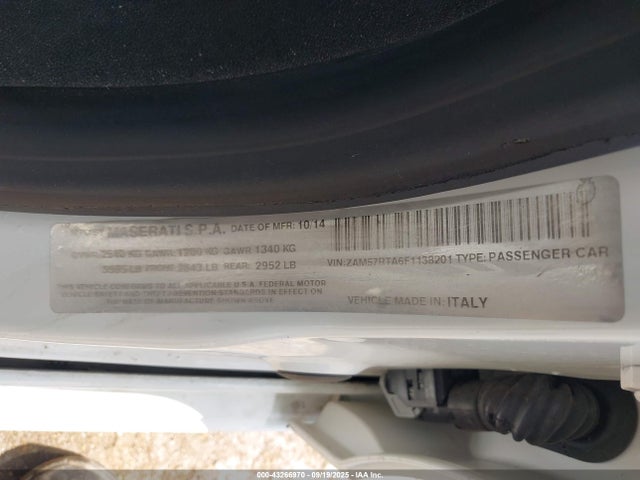 2015 MASERATI GHIBLI ZAM57RTA6F1138201 Photo 8