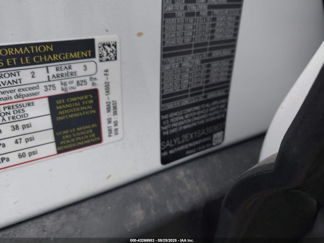 SALYL2EX1SA393637 Land Rover Range Rover Velar P250 Dynamic Se