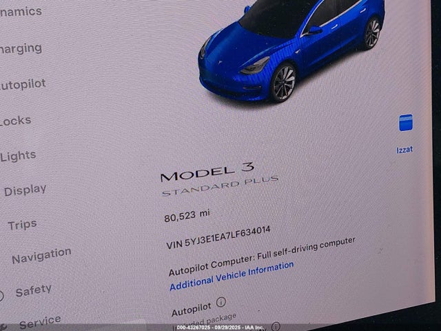 2020 TESLA MODEL 3 5YJ3E1EA7LF634014 Photo 6