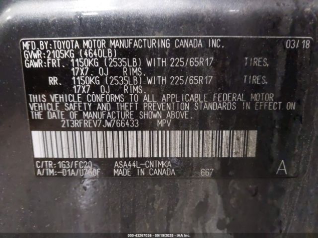 2018 TOYOTA RAV4 2T3RFREV7JW766433 Photo 8