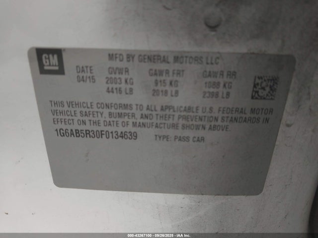 2015 CADILLAC ATS 1G6AB5R30F0134639 Photo 8