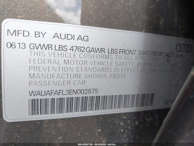2014 AUDI A4 WAUAFAFL3EN002875 Photo 8