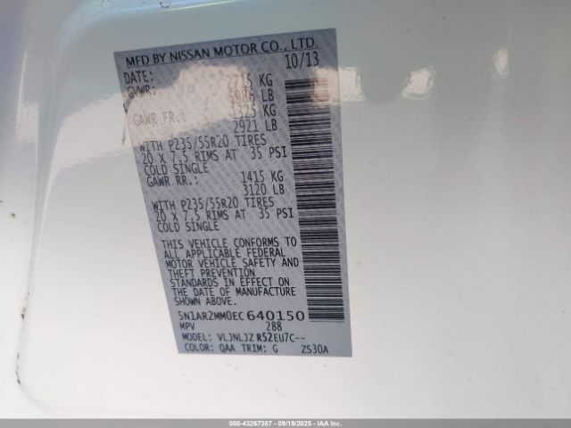 2014 NISSAN PATHFINDER 5N1AR2MM0EC640150 Photo 8