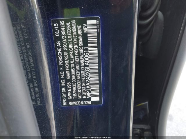 2016 PORSCHE CAYENNE WP1AA2A2XGLA00611 Photo 8