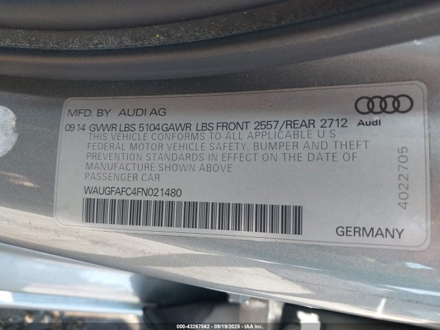 2015 AUDI A6 WAUGFAFC4FN021480 Photo 8