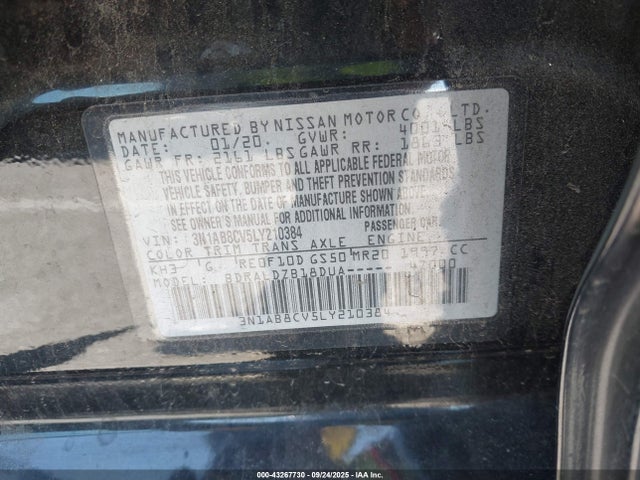 Nissan Sentra 2020 3N1AB8CV5LY210384 Image 9