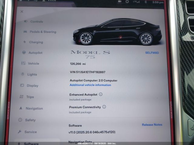 2017 TESLA MODEL S 5YJSA1E17HF192897 Photo 6