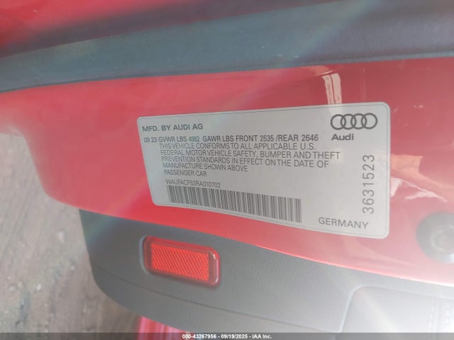 2024 AUDI A5 SPORTBACK WAUFACF53RA010702 Photo 8