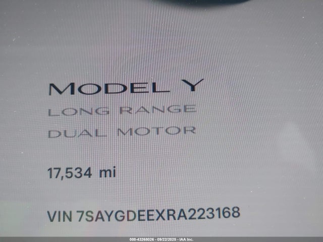 2024 TESLA MODEL Y 7SAYGDEEXRA223168 Photo 6