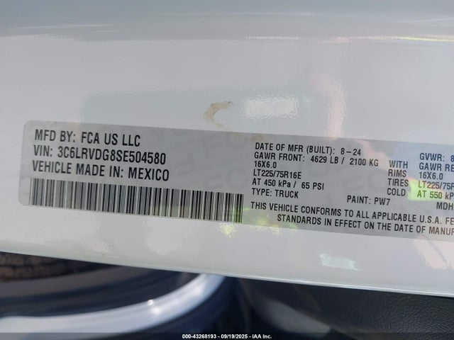 RAM 2025 2025 3C6LRVDG8SE504580 Image 9