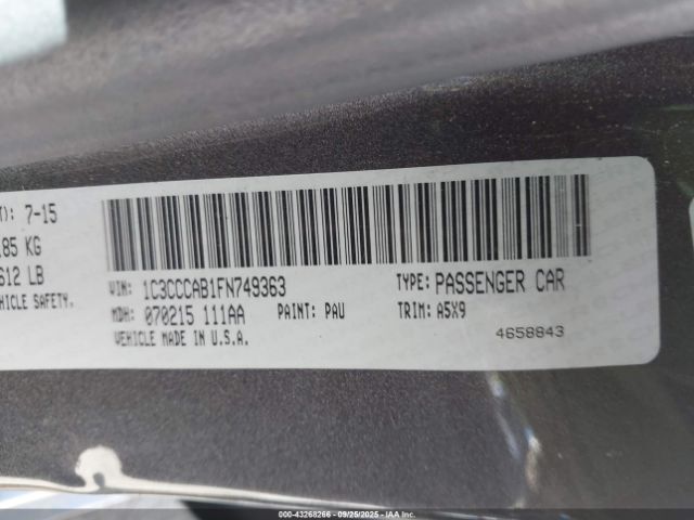 2015 CHRYSLER 200 1C3CCCAB1FN749363 Photo 8