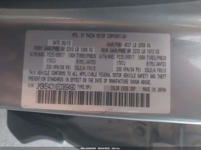 JM3KE4CYXE0389490 Mazda Cx-5 Touring