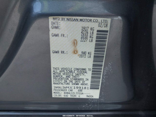 1N4AL3AP4JC199181 Nissan 2018