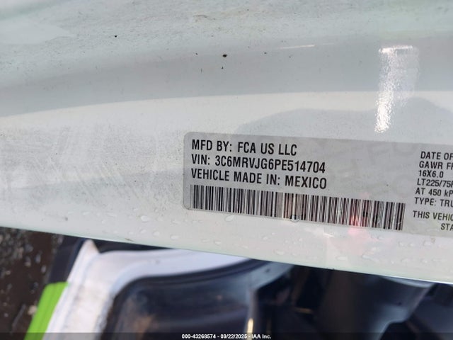 Aukcja sprzedaży 2023 Ram Promaster 3500 Cargo Van High Roof 159 Wb Ext, vin: 3C6MRVJG6PE514704, numer aukcji: 43268574