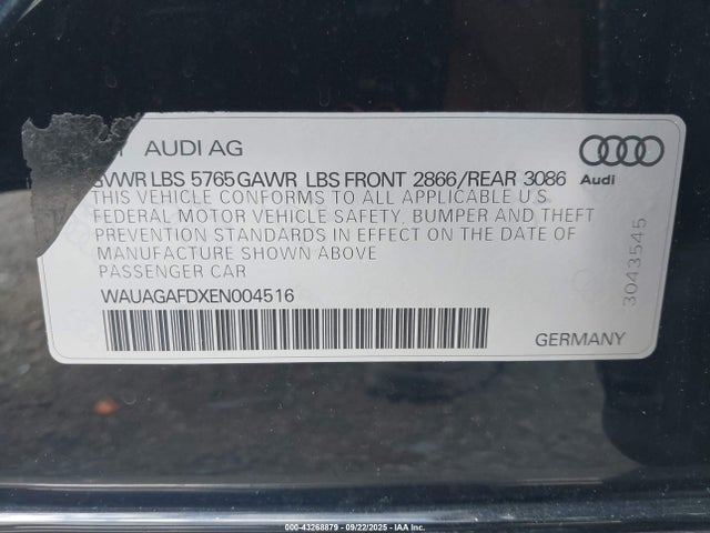 2014 AUDI A8 WAUAGAFDXEN004516 Photo 8