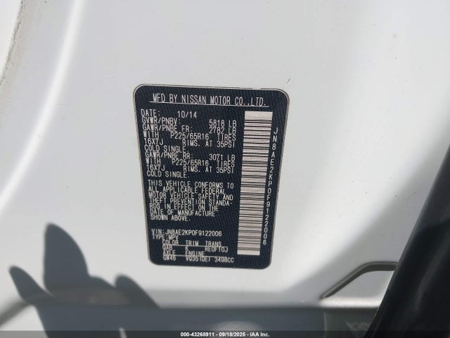 Nissan 2015 2015 JN8AE2KP0F9122006 Image 9