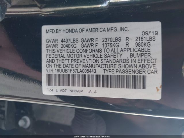 2020 ACURA TLX 19UUB1F57LA005443 Photo 8