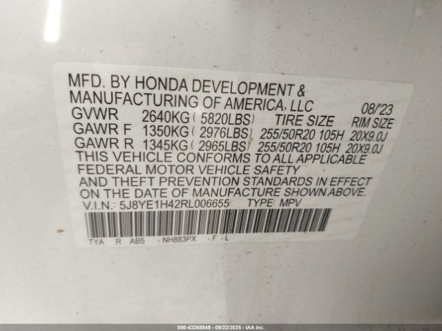 2024 ACURA MDX 5J8YE1H42RL006655 Photo 8