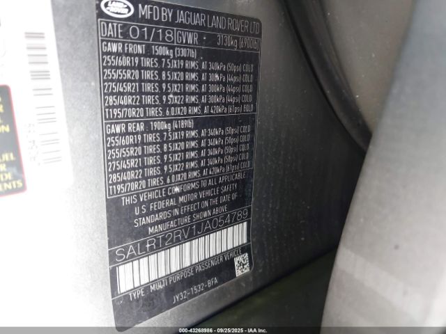 2018 LAND ROVER DISCOVERY SALRT2RV1JA054789 Photo 8