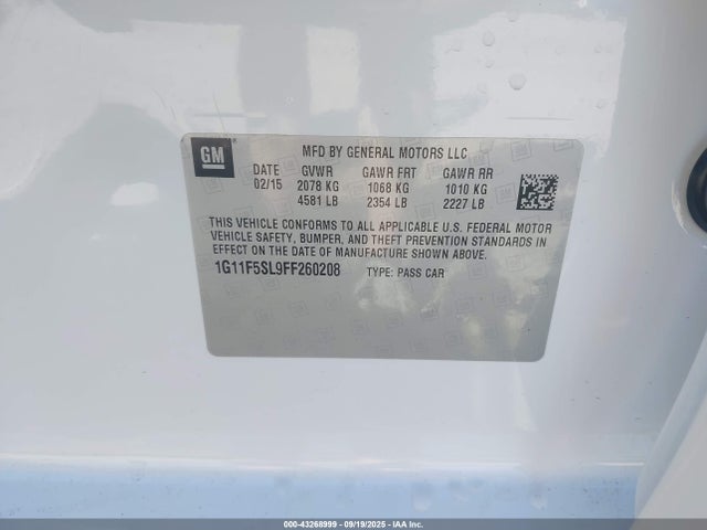 1G11F5SL9FF260208 Chevrolet lkw