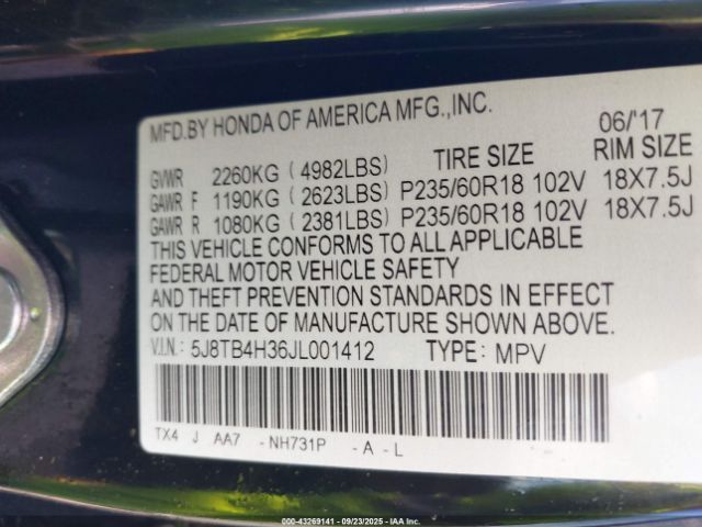 2018 ACURA RDX 5J8TB4H36JL001412 Photo 8