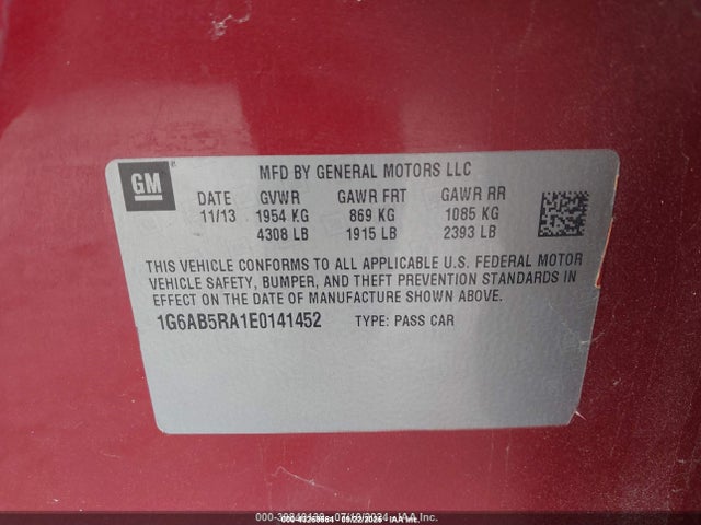 2014 CADILLAC ATS 1G6AB5RA1E0141452 Photo 8