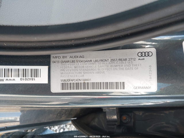 2013 AUDI A6 WAUGFAFC4DN148601 Photo 8