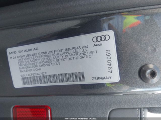 2025 AUDI A5 SPORTBACK WAUFACF53SA016277 Photo 8