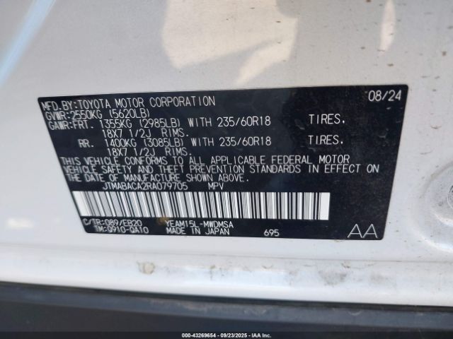 2024 TOYOTA BZ4X JTMABACA2RA079705 Photo 8