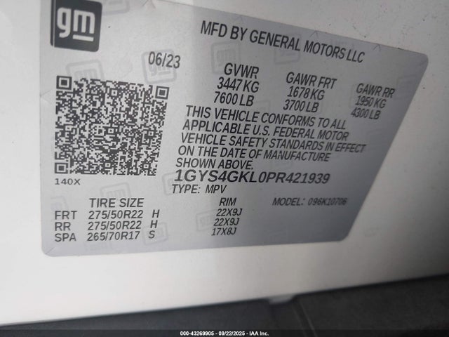 2023 CADILLAC ESCALADE 1GYS4GKL0PR421939 Photo 8